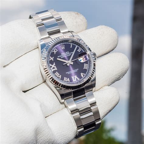 rolex datejust 31 purple dial|Rolex watch Datejust price.